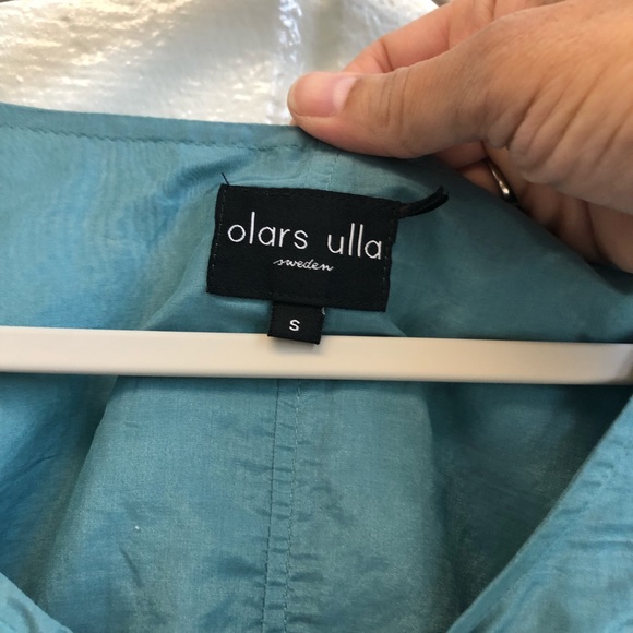 Olars Ulta Sweden Green Silk Blend Tunic Dress Sz. S - Picture 3 of 8